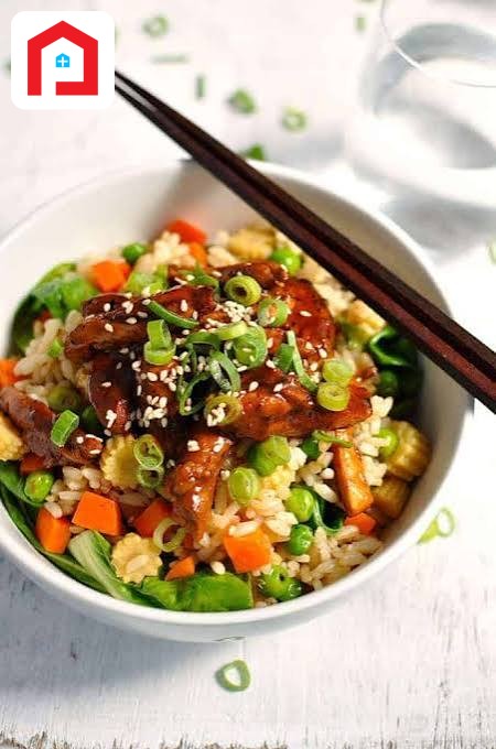 Fried Rice + Chinese Stick Salad